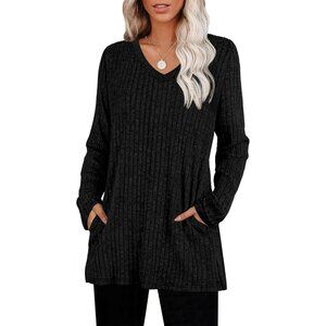 Womens Tops Fall Fahion 2025 Long Sleeve Shirts Casual Lightweight Tunic Sweater